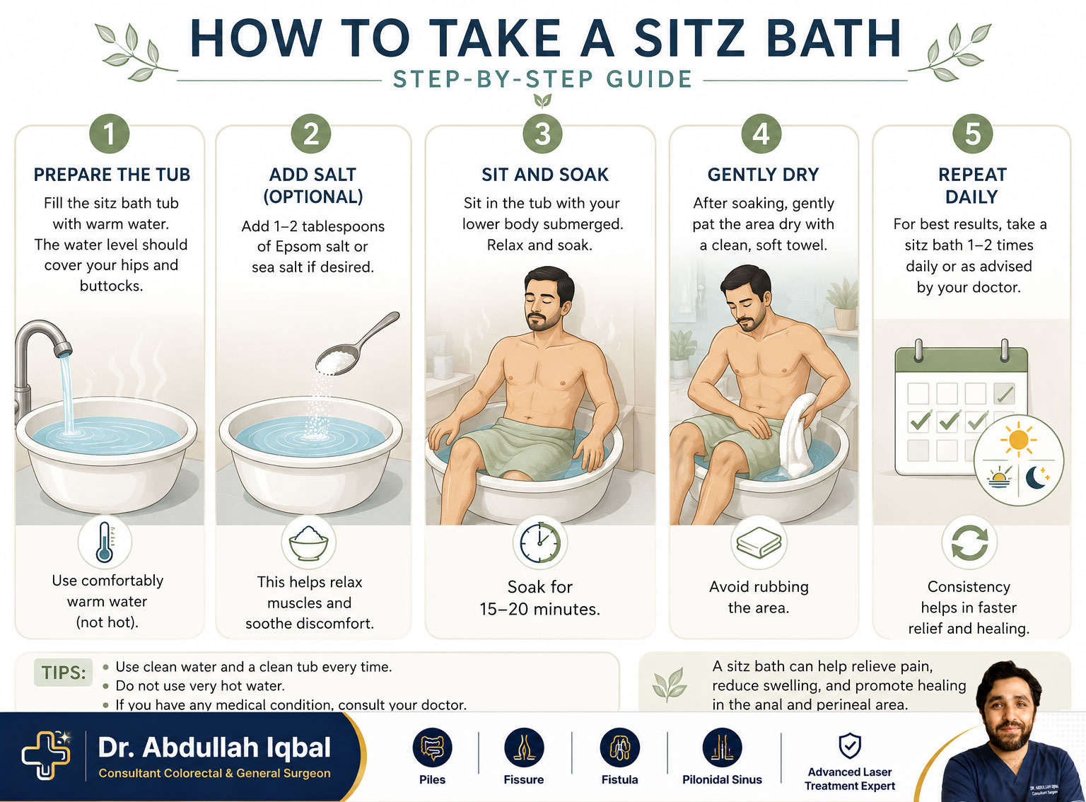 How to take a sitz bath — step by step