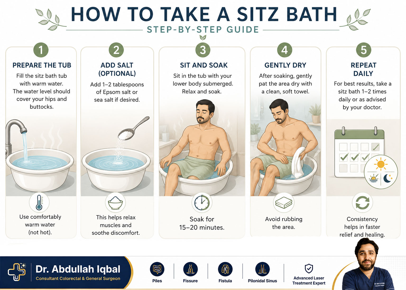 Sitz bath for piles — how to do it at home, step by step